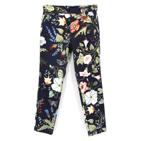 Gucci Floral Print Trousers - Black and Multicolor - Picture 1 of 7